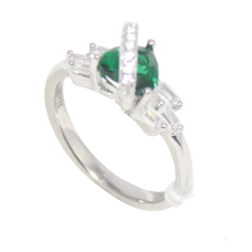 Ring 925 Sterling Silver Heart Shape Cubic Zirconia CZ Stone Women Gift E304
